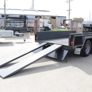 10×5 heavy duty tandem trailer | high sides | pair of slide under ramps – box trailer for sale melbourne