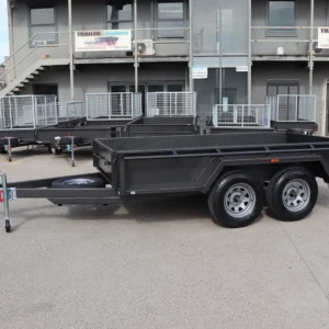 10×5 heavy duty tandem trailer | high sides | pair of slide under ramps – box trailer for sale melbourne
