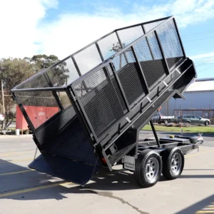 10×5 hydraulic tipper trailer | 3ft australian made cage 3200 kg atm