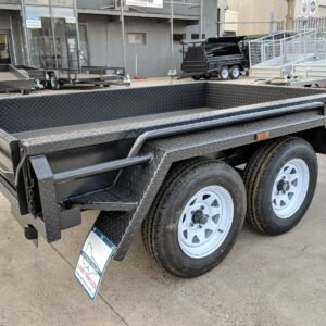 10×5 tandem axle deluxe heavy duty box trailer full checker plate body – box trailer for sale melbourne