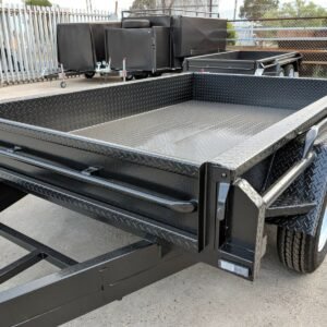 10×5 tandem axle deluxe heavy duty box trailer full checker plate body – box trailer for sale melbourne
