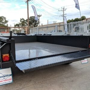 10×5 tandem axle deluxe heavy duty box trailer full checker plate body – box trailer for sale melbourne