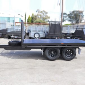 10×5 tandem axle flat top trailer with front headboard for sale