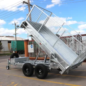 10×5 heavy duty galvanised hydraulic tipper cage trailer for sale | 3ft cage3500 kg gvm