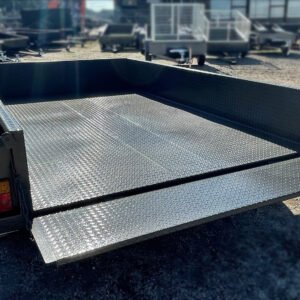 10×6 tandem axle heavy duty trailer | full checker plate | high sides box trailer for sale melbourne