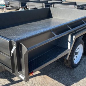 10×6 tandem axle heavy duty trailer | full checker plate | high sides box trailer for sale melbourne