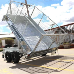 10×6 heavy duty galvanised hydraulic tipper cage trailer for sale – 3ft cage 3500 kg gvm