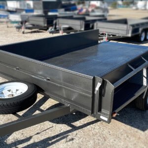 10×6 tandem axle heavy duty trailer | full checker plate | high sides box trailer for sale melbourne