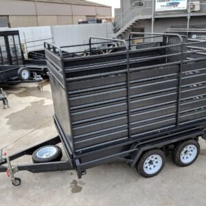 12×6 deluxe heavy duty stock crate tandem trailer for sale in melbourne victoria
