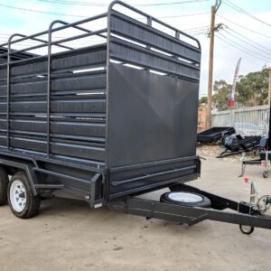 12×6 deluxe heavy duty stock crate tandem trailer for sale in melbourne victoria