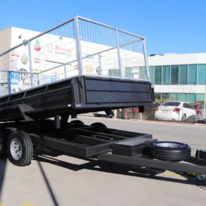 12×6 heavy duty tandem hydraulic tipper cage trailer for sale in melbourne2800 kg gvm