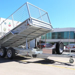 12×6 heavy duty galvanised hydraulic tipper cage trailer for sale 2800 kg gvm clearance sale