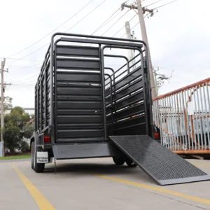 12×6 deluxe heavy duty stock crate tandem trailer for sale in melbourne victoria3200 kg atm