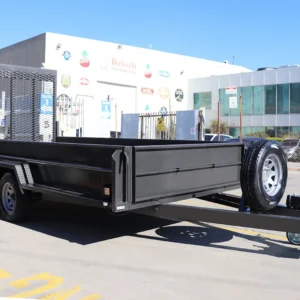 14×6 heavy duty plant machinery trailer – drop down grid mesh ramp 3200 kg atm