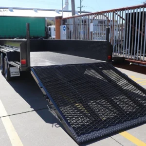 14×6 heavy duty plant machinery trailer – drop down grid mesh ramp 3200 kg atm