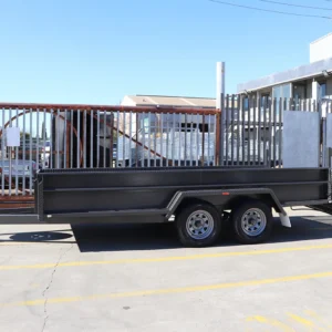 14×6 heavy duty plant machinery trailer – drop down grid mesh ramp 3200 kg atm