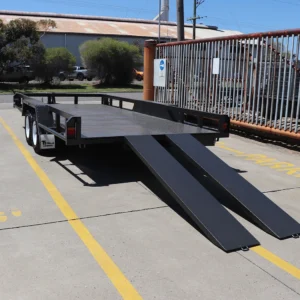 16×6’6″ tandem axle open rail car carrier trailer 10″ rhs sides & front 2000 kg atm