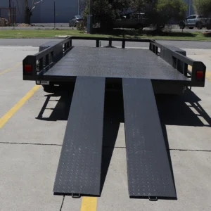 16×6’6″ tandem axle open rail car carrier trailer 10″ rhs sides & front 2000 kg atm
