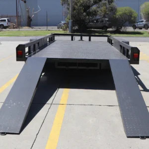 16×6’6″ tandem axle open rail car carrier trailer 10″ rhs sides & front 2000 kg atm