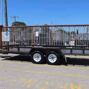 16×6’6″ tandem axle open rail car carrier trailer 10″ rhs sides & front 2000 kg atm