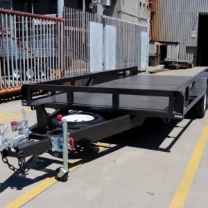 16×6’6″ tandem axle open rail car carrier trailer 10″ rhs sides & front 2000 kg atm