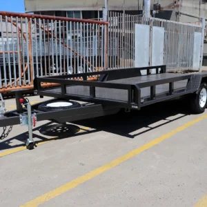 16×6’6″ tandem axle open rail car carrier trailer 10″ rhs sides & front 2000 kg atm