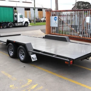 18×6’6″ 3200kg gvm semi flat car carrier trailer for sale3200 kg atm