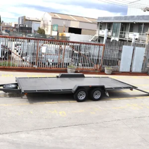 18×6’6″ 3200kg gvm semi flat car carrier trailer for sale3200 kg atm