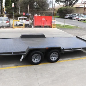 18×6’6″ 3200kg gvm semi flat car carrier trailer for sale3200 kg atm