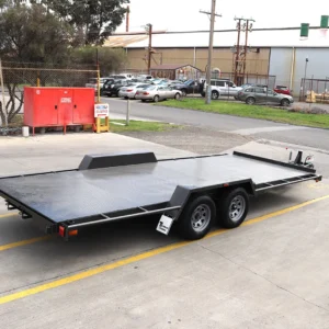 18×6’6″ 3200kg gvm semi flat car carrier trailer for sale3200 kg atm