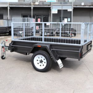6×4 single axle commercial heavy duty cage trailer with 2ft (600mm) cage for sale in melbourne
