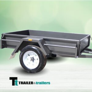 6×4 single axle domestic heavy duty | checker plate floor | drop front | trailer for sale