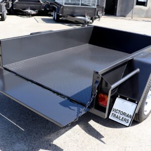 6×4 single axle medium duty | checker plate floor | fixed front | trailer for sale