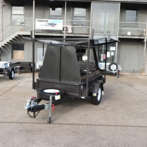 6×4 single axle tradesman trailer | 900mm tool box top | rear door | tradie top trailer for sale melbourne