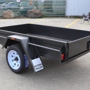 7×4 single axle domestic heavy duty | checker plate floor | drop front | trailer for sale melbourne