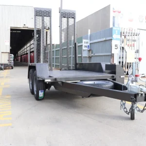 7×4 scissor lift trailer plant / machinery trailer for sale – 2x drop down ramps