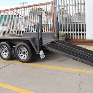 7×4 scissor lift trailer plant / machinery trailer for sale – 2x drop down ramps