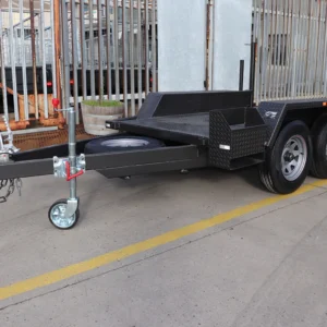 7×4 scissor lift trailer plant / machinery trailer for sale – 2x drop down ramps