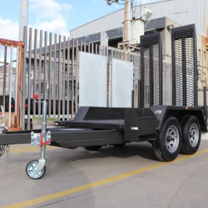 7×4 scissor lift trailer plant / machinery trailer for sale – 2x drop down ramps