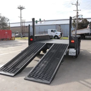 7×4 scissor lift trailer plant / machinery trailer for sale – 2x drop down ramps