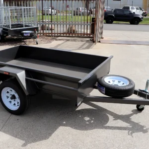 7×4 single axle medium duty | checker plate floor | fixed front | trailer for sale