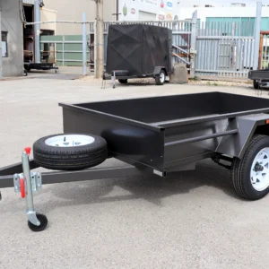 7×4 single axle medium duty | checker plate floor | fixed front | trailer for sale