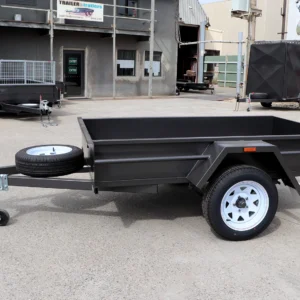 7×4 single axle medium duty | checker plate floor | fixed front | trailer for sale