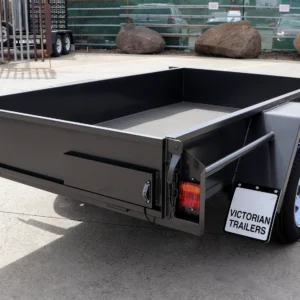 7×4 single axle medium duty | checker plate floor | fixed front | trailer for sale