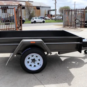 7×4 single axle medium duty | checker plate floor | fixed front | trailer for sale