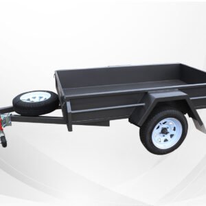 7×4 commercial heavy duty | checkerplate floor | single axle box axle trailer for sale