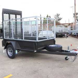 7×4 single axle gardening trailer with 6ft drop grid mesh ramp 1000 kg gvm