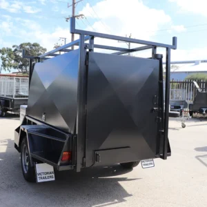 7×4 heavy duty one piece tradesman trailer| 1000kg gvm | rear door | toolbox on drawbar | tradie top trailer for sale in melbourne