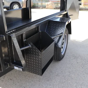 7×4 heavy duty one piece tradesman trailer| 1000kg gvm | rear door | toolbox on drawbar | tradie top trailer for sale in melbourne