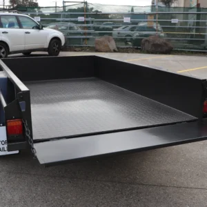 7×4 single axle domestic heavy duty | checker plate floor | drop front | trailer for sale melbourne